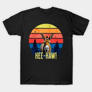 Hee-Haw Sunset | Miniature Donkey T-Shirt